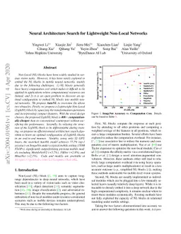 Neural Architecture Search for Lightweight Non-Local Networks