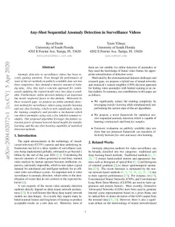 Any-Shot Sequential Anomaly Detection in Surveillance Videos