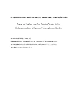 An Eigenspace Divide-and-Conquer Approach for Large-Scale Optimization