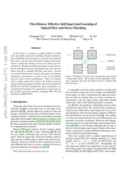 Flow2Stereo: Effective Self-Supervised Learning of Optical Flow and
  Stereo Matching