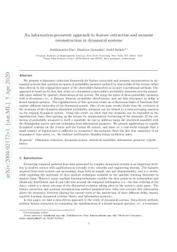 An information-geometric approach to feature extraction and moment
  reconstruction in dynamical systems