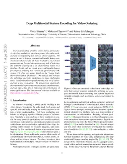 Deep Multimodal Feature Encoding for Video Ordering