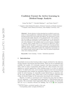 Confident Coreset for Active Learning in Medical Image Analysis