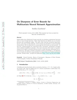 On Sharpness of Error Bounds for Multivariate Neural Network
  Approximation