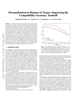 Personalization in Human-AI Teams: Improving the Compatibility-Accuracy
  Tradeoff