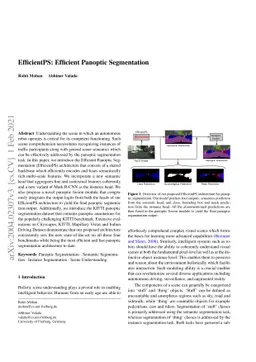 EfficientPS: Efficient Panoptic Segmentation