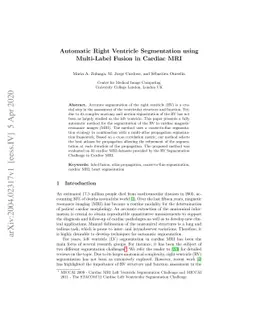 Automatic Right Ventricle Segmentation using Multi-Label Fusion in
  Cardiac MRI