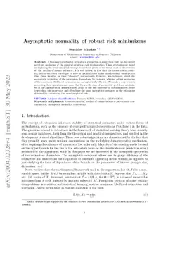 Asymptotic normality of robust risk minimizers