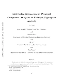 Distributed Estimation for Principal Component Analysis: an Enlarged
  Eigenspace Analysis