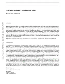 Deep Neural Network in Cusp Catastrophe Model