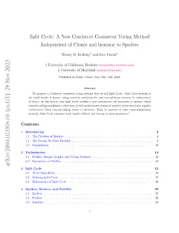 Split Cycle: A New Condorcet Consistent Voting Method Independent of
  Clones and Immune to Spoilers