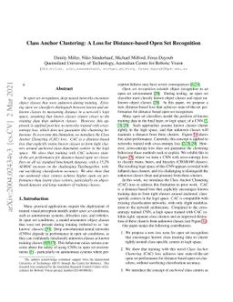 Class Anchor Clustering: a Loss for Distance-based Open Set Recognition