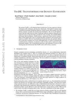 TraDE: Transformers for Density Estimation