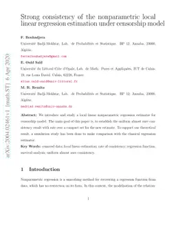 Strong consistency of the nonparametric local linear regression
  estimation under censorship model