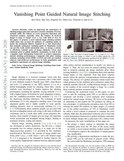 Vanishing Point Guided Natural Image Stitching