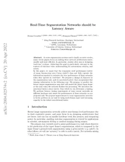 Real-Time Segmentation Networks should be Latency Aware