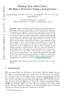 Finding Your (3D) Center: 3D Object Detection Using a Learned Loss