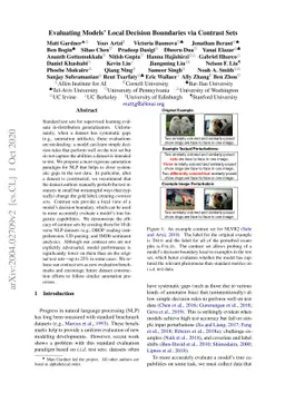 Evaluating Models' Local Decision Boundaries via Contrast Sets