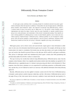 Differentially Private Formation Control