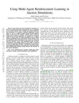 Using Multi-Agent Reinforcement Learning in Auction Simulations