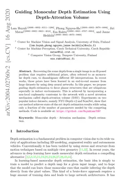 Guiding Monocular Depth Estimation Using Depth-Attention Volume