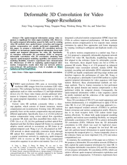 Deformable 3D Convolution for Video Super-Resolution