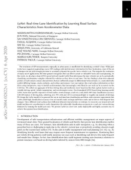 LaNet: Real-time Lane Identification by Learning Road
  SurfaceCharacteristics from Accelerometer Data