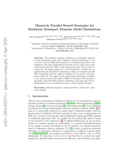 Massively Parallel Stencil Strategies for Radiation Transport Moment
  Model Simulations