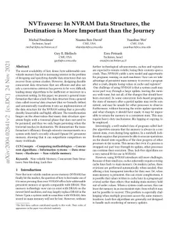 NVTraverse: In NVRAM Data Structures, the Destination is More Important
  than the Journey