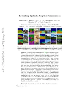 Rethinking Spatially-Adaptive Normalization
