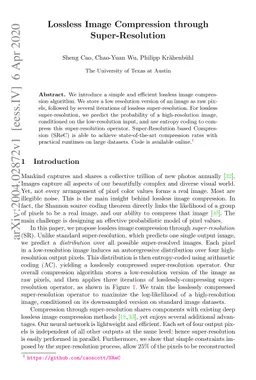 Lossless Image Compression through Super-Resolution