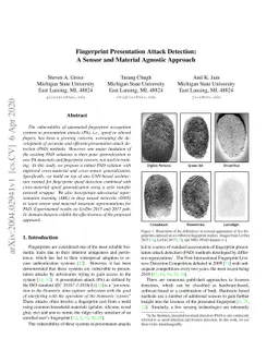 Fingerprint Presentation Attack Detection: A Sensor and Material
  Agnostic Approach