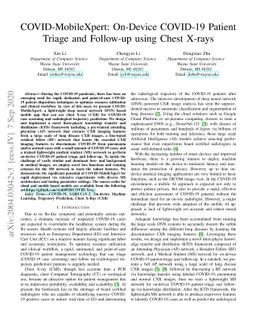COVID-MobileXpert: On-Device COVID-19 Patient Triage and Follow-up using
  Chest X-rays
