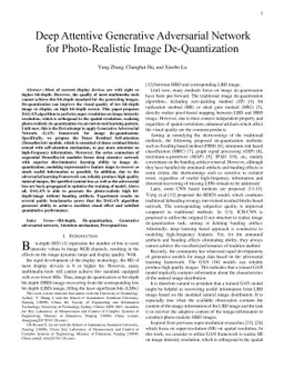 Deep Attentive Generative Adversarial Network for Photo-Realistic Image
  De-Quantization