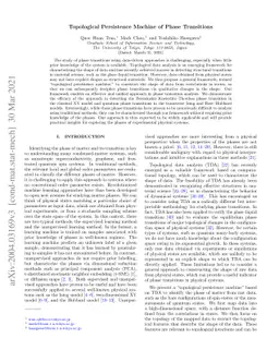 Topological Persistence Machine of Phase Transitions