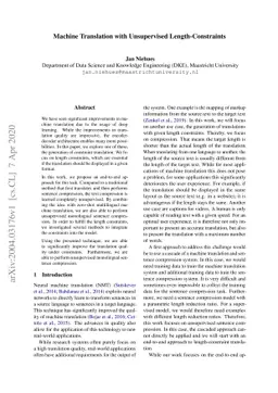 Machine Translation with Unsupervised Length-Constraints