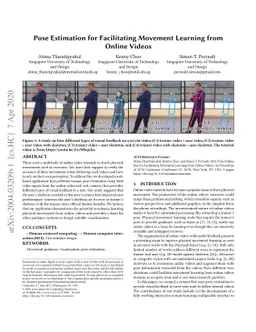 Pose Estimation for Facilitating Movement Learning from Online Videos