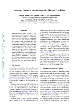 Improving Fluency of Non-Autoregressive Machine Translation