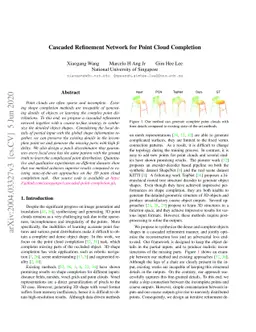 Cascaded Refinement Network for Point Cloud Completion