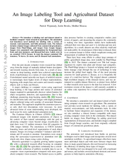 An Image Labeling Tool and Agricultural Dataset for Deep Learning