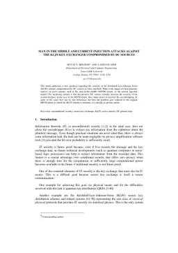 Man in the middle and current injection attacks against the KLJN key
  exchanger compromised by DC sources