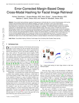Error-Corrected Margin-Based Deep Cross-Modal Hashing for Facial Image
  Retrieval