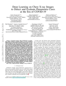 Deep Learning on Chest X-ray Images to Detect and Evaluate Pneumonia
  Cases at the Era of COVID-19