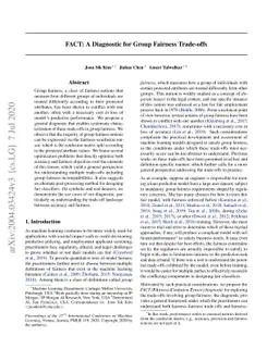 FACT: A Diagnostic for Group Fairness Trade-offs