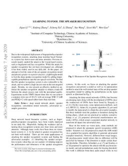 Learning to fool the speaker recognition