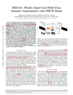 RSS-Net: Weakly-Supervised Multi-Class Semantic Segmentation with FMCW
  Radar