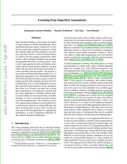 Learning from Imperfect Annotations