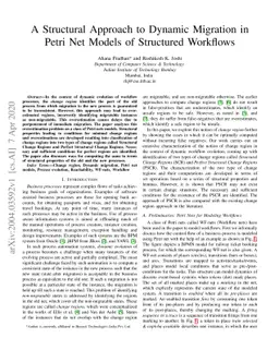 A Structural Approach to Dynamic Migration in Petri Net Models of
  Structured Workflows