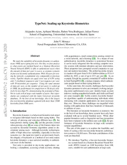 TypeNet: Scaling up Keystroke Biometrics