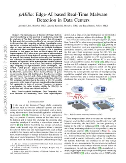 pAElla: Edge-AI based Real-Time Malware Detection in Data Centers